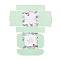 Creative Folding Wedding Candy Cardboard Box, Small Paper Gift Boxes, for Handmade Soap and Trinkets, Bird Pattern, 7.7x7.6x3.1cm, Unfold: 24x20x0.05cm