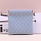 PU Leather Shrapnel Makeup Bags, Portable Travel Squeeze Top Storage Pouch for Key, Small Cosmetic, Light Steel Blue, 12x12cm