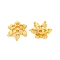 Rack Plating Brass Bead Caps, Flower, Cadmium Free & Lead Free, Long-Lasting Plated, Real 18K Gold Plated, 11.5x4mm, Hole: 1.6mm