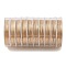 10 Rolls Round Copper Wire, Long-Lasting Plated, Light Gold, 20 Gauge, 0.8mm, 2.5m/roll