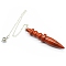 Natural Red Jasper Dowsing Pendulum Big Pendants, Cone Charm, Reiki Wicca Witchcraft Balancing Pointed Pendant Pendulum, 885mm