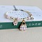 Cute Cartoon Bag Alloy Enamel Three Layer Multi-strand Charm Bracelets for Women