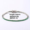 Fashionable Tennis Bracelets, Brass Sparkling Rhinestones Bracelets for Women, Platinum, Emerald, 7-1/8 inch(18cm)