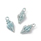 Alloy Enamel Pendants, Conch, Light Gold, Deep Sky Blue, 19.5x9x7~9mm, Hole: 1.4mm