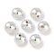 CCB Plastic Round Beads, Silver, 11.5mm, Hole: 2mm