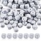 20Pcs Grey Cube Letter Silicone Beads 12x12x12mm Square Dice Alphabet Beads with 2mm Hole Spacer Loose Letter Beads for Bracelet Necklace Jewelry Making, Letter.Y, 12mm, Hole: 2mm