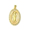 Real 18K Gold Plated Brass Micro Pave Cubic Zirconia Pendants, with Shell, Oval, 32x20.5x3mm, Hole: 3.5x4.5mm