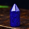 Natural Lapis Lazuli Point 6 Faceted Prism Healing Stone Wand, Reiki Healing Energy for Home Decor Meditation, 34mm