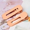 Macaron Color Alloy Alligator Hair Clips, Hollowed Hair Accessories for Girls Women, Rectangle, Orange, 60x23mm