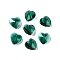 Transparent Glass Beads, Faceted, Heart, Light Sea Green, 14x14x8.5mm, Hole: 1mm