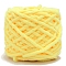 Soft Crocheting Polyester Yarn, Thick Knitting Yarn for Scarf, Bag, Cushion Making, Yellow, 7mm, about 43.74 Yards(40m)/Skein