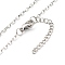 Non-Tarnish 304 Stainless Steel Venetian Chains Necklaces, Stainless Steel Color, 17.91 inch(45.5cm)