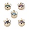 Brass Micro Pave Cubic Zirconia Pendants, Real 16K Gold Plated, Dog Charms, Mixed Color, 16.5x16x7.5mm, Hole: 5x3mm