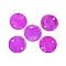 Spray Painted Natural Capiz Shell Connector Charms, Disc, Magenta, 15x1.5mm, Hole: 1mm