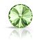 Preciosa&reg MAXIMA Crystal Round Stones, Czech Crystal, Bicone(436 11 177 Rivoli), Dura Foiling, 50520 Peridot, SS39(8.15~8.4mm), 144pcs/gross