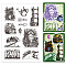 Custom PVC Plastic Clear Stamps, for DIY Scrapbooking, Photo Album Decorative, Cards Making, Mixed Shapes, 160x110mm