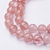 Cherry Quartz Glass Beads Strands GSR10mmC054-2
