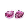 Transparent Spray Painted Glass Charms GLAA-S190-020F-01-3