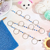 Acrylic Beaded Link Knitting Row Counter Chains HJEW-AB00399-4