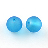 Transparent Frosted Glass Beads FGLA-R001-6mm-M-2
