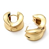 Rack Plating Brass Twist Thick Hoop Earrings EJEW-D063-04G-2