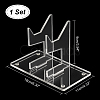 Monolayer Transparent Acrylic Game Controller Display Stand Holders ODIS-WH0002-10-2