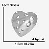 Stylish 303 Stainless Steel Hollow Heart Stud Earrings RP4390-1-1