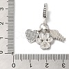 Rack Plating Alloy Crystal Rhinestone European Dangle Charms PALLOY-S189-22P-3