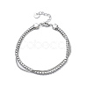 Stainless Steel Multi-strand Bracelets for Women BJEW-F485-01P-01-3