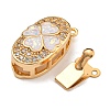 Brass Micro Pave Cubic Zirconia Box Clasps KK-U037-21G-2