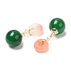 Natural Green Agate Round Pendants G-R491-03G-3