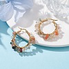 Natural Rutilated Quartz Hoop Earring EJEW-JE05709-06-2