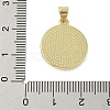 Flat Round Real 18K Gold Plated Rack Plating Brass Pendants KK-Z074-19G-4