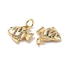 Brass Cubic Zirconia Pendants KK-G453-12G-3