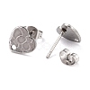 Non-Tarnish 304 Stainless Steel Stud Earring Findings STAS-I183-06A-P-3