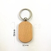 Undyed Wooden Keychains WOCR-PW0001-176-17-1