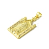 Real 18K Gold Plated Brass Micro Pave Clear Cubic Zirconia Pendants KK-H472-36F-G-2