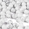 100Pcs 8mm Natural Howlite Round Beads DIY-LS0002-24-4