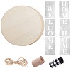 4Pcs Flat Round Shape Unfinished Wood Slices sgDIY-SZ0002-38-1