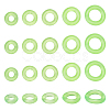 SUPERFINDINGS 100Pcs 5 Style Plastic Wacky Worms O-Rings for Wacky Rigging FIND-FH0001-88-1