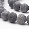 Natural Black Wood Lace Stone Beads Strands G-T106-014-2