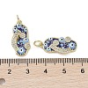 Real 18K Gold Plated Brass Micro Pave Cubic Zirconia Pendants KK-L209-073G-01-3