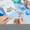 Fruit Alloy Enamel Pendant Locking Stitch Markers HJEW-AB00132-3