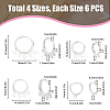 SUPERFINDINGS 24Pcs 4 Style Rack Plating Eco-friendly Brass Huggie Hoop Earring Findings KK-FH0006-62-2