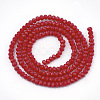 Opaque Solid Color Glass Beads Strands GLAA-S178-14B-02-2