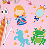 MAYJOYDIY US 1 Set Fairy Tale Theme PET Hollow Out Drawing Painting Stencils DIY-MA0001-77-5