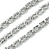 304 Stainless Steel Rectangle with Cross Link Chains CHS-K018-05P-1