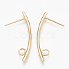 Brass Stud Earring Findings KK-S348-111-2