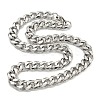 201 Stainless Steel Curb Chain Necklaces for Men NJEW-Q336-07A-P-4