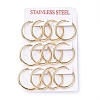 Ion Plating(IP) 304 Stainless Steel Huggie Hoop Earrings EJEW-O087-07E-G-3